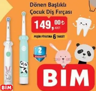 DÖNEN BAŞLIKLI ÇOCUK DİŞ FIRÇASI